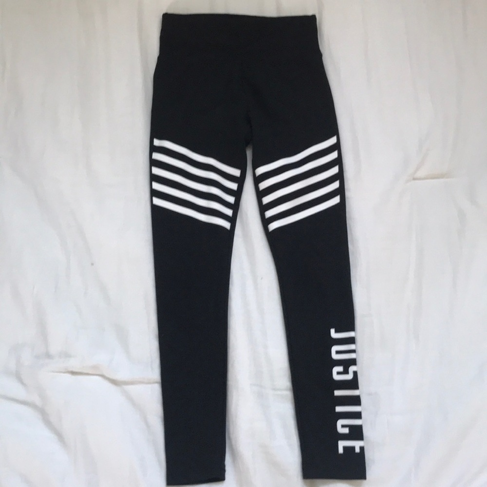 Justice striped leggings